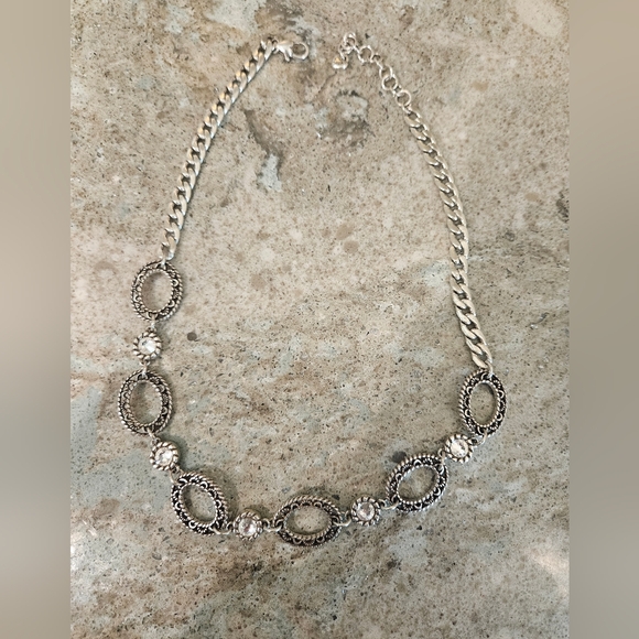 Brighton Reversible Rhinestone Townsend Circle Chain Necklace - Picture 5 of 7